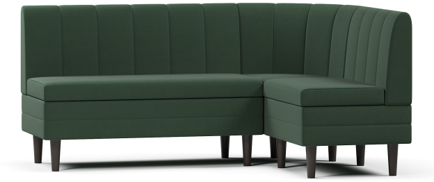 Кухонный угловой нераскладной диван Кетла, велюр