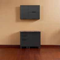 Кухонные гарнитуры, МК Аленушка 1м с 3 ящ. Магнолия