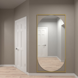 Дизайнерское настенное напольное зеркало GENGLASS Kvaden XL в металлической раме