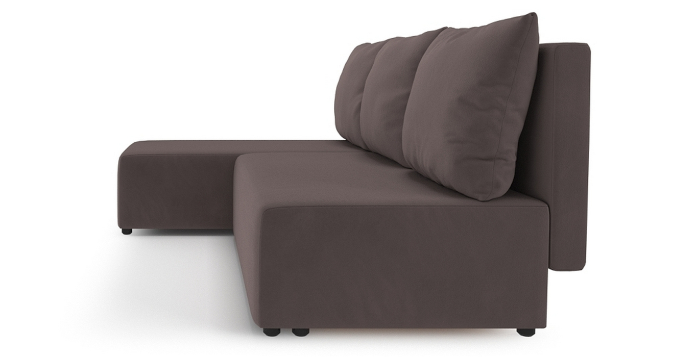 Диваны угловые в гостиную, Угловой диван Каир Lux, велюр, левый