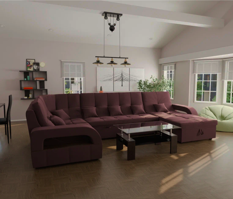 Диваны модульные угловые, Модульный диван Майами-4,микровелюр,антивандальная ткань,венеция