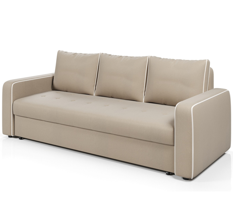 Диваны еврокнижки, Диван-кровать прямой Атланта с кантом еврокнижка,велюр