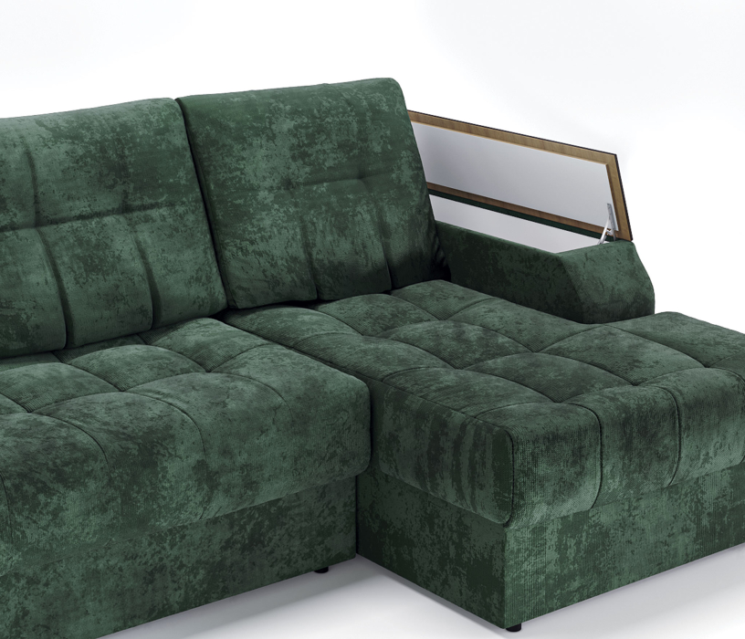 Диваны угловые в гостиную, Угловой диван-кровать Лас-Вегас правый, шенилл