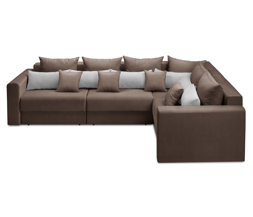 Диваны угловые в гостиную, Диван угловой Мэдисон Лонг со спальным местом, микровелюр