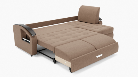 Угловой диван Дубай-1 с оттоманкой ППУ, велюр