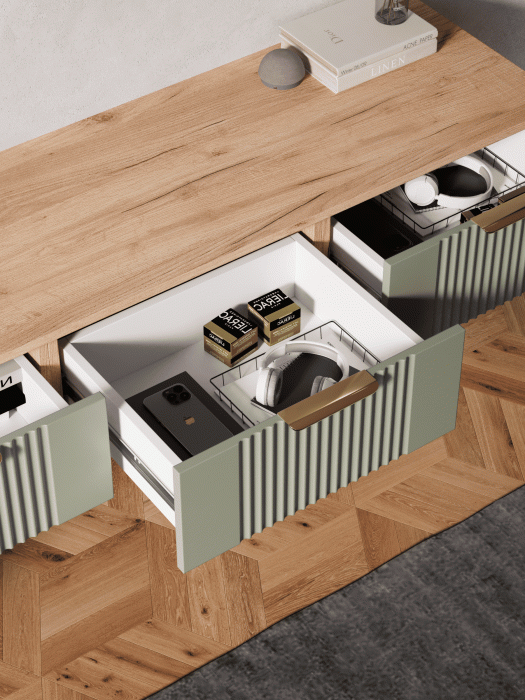 Гостиная, ТВ тумба подвесная Ингрия Luxe 3