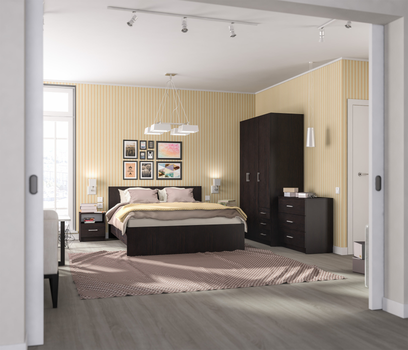 Спальные гарнитуры, Терра спальня Венге-комплект 3