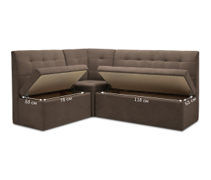 Диван кухонный угловой Омега, микровелюр