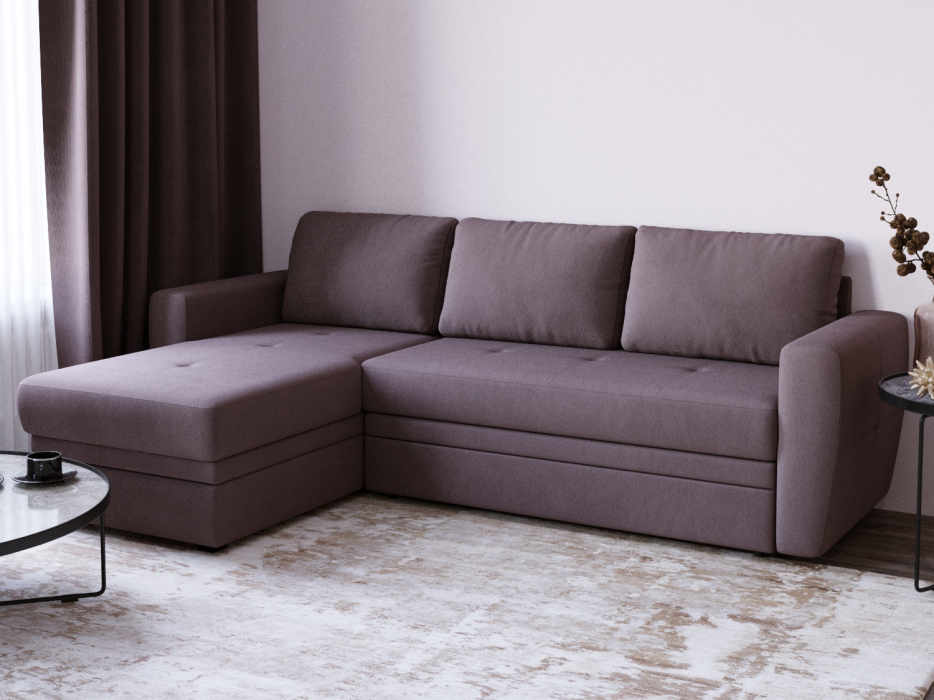 Диваны угловые в гостиную, Угловой диван-кровать Лакки