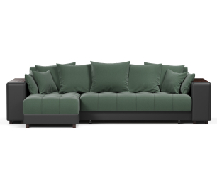 Диван-кровать угловой  Дубай еврокнижка,велюр+экокожа