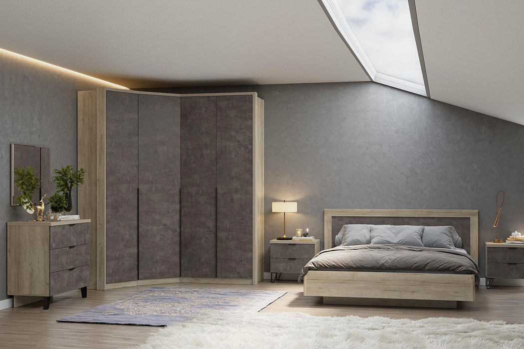 Для одежды, Шкаф Анима ШК-3219, дуб серый, камень тёмный