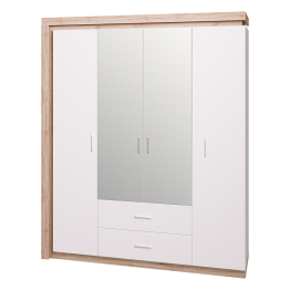 Шкаф 4-х дверный с зеркалом 16 Люмен