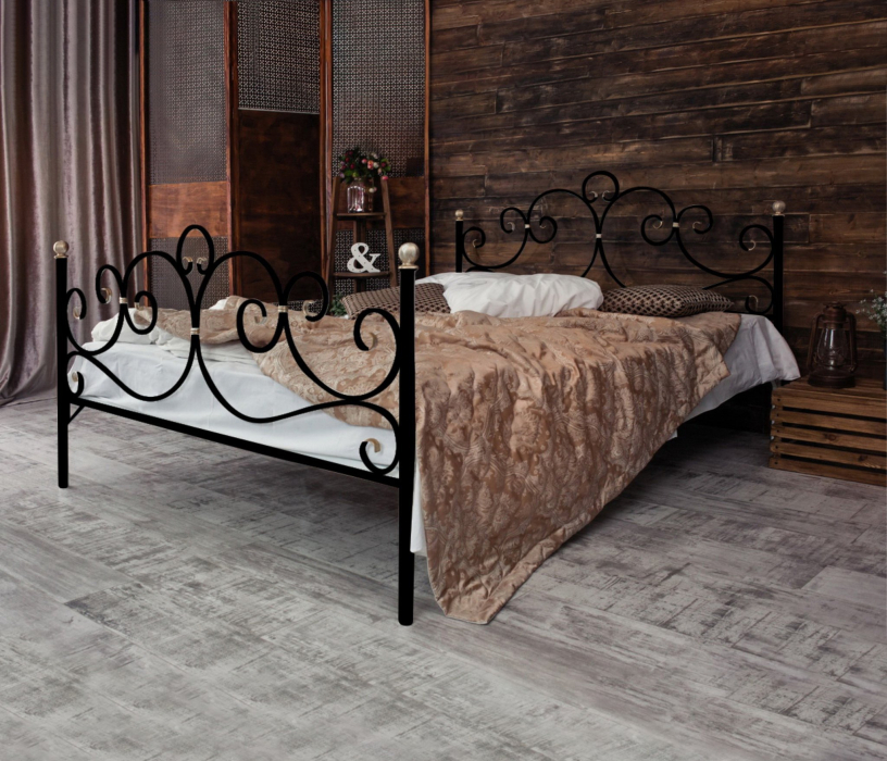 Кованые кровати, Кованая кровать Флоренция 1.8 с двумя спинками