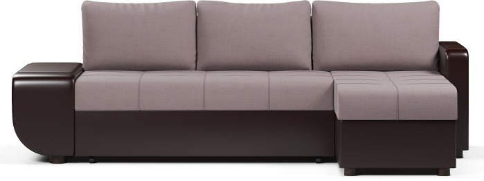 Диван-кровать угловой Атланта со столиком еврокнижка,велюр+экокожа