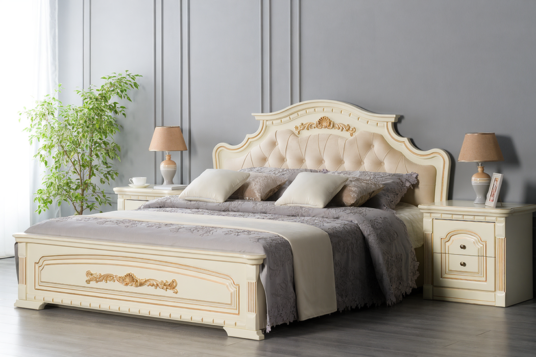 Кровати с мягким изголовьем, Спальня Деметра Кровать 160*200 с мягким изголовьем (орт.осн.)