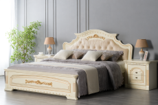 Кровати с мягким изголовьем, Спальня Деметра Кровать 160*200 с мягким изголовьем (орт.осн.)