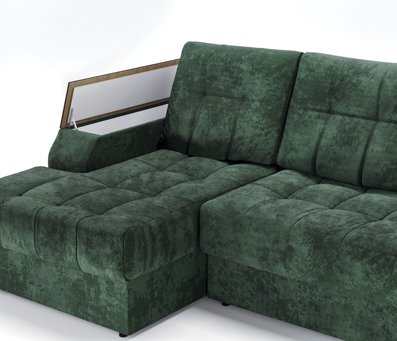 Диваны угловые в гостиную, Угловой диван-кровать Лас-Вегас левый, шенилл