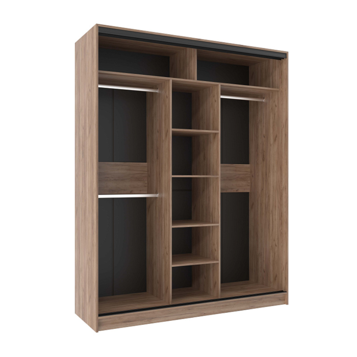 Шкафы-купе, Шкаф-купе 3-дв  Домашний 1800 зеркало/лдсп  (в2295*ш1800*г595)