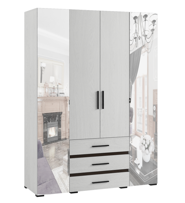 Шкафы распашные, Шкаф с зеркалом Модена МШ-24