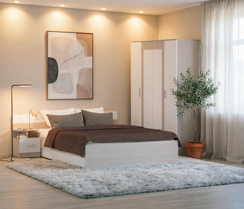 В спальню, Уют СБ-2750/1.Н Шкаф 4х дверный с зеркалами Авиньон/Авиньон,Белый