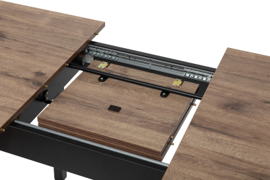 Стол раздвижной DAIKO 1Р, металл Черный, Дуб велингтон