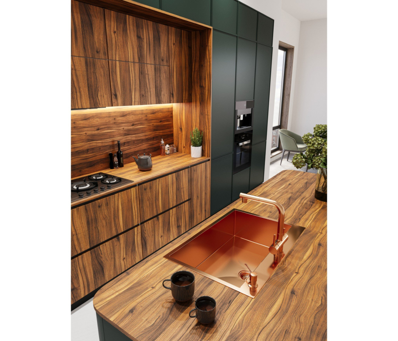 Кухонные мойки, Мойка универсального монтажа EMB-125A PVD Nano