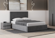 Мягкая кровать, Кровать двуспальная Болонья велюр с ПМ 140х200 см