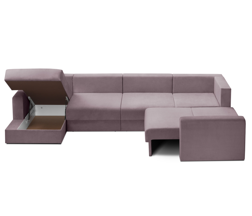 Диваны угловые в гостиную, Диван модульный со спальным местом Мэдисон П-образный