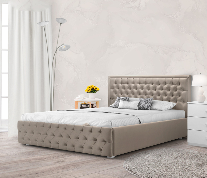 Мягкая кровать, Кровать с мягким изголовьем  Флоренция 1400 с подъемным механизмом