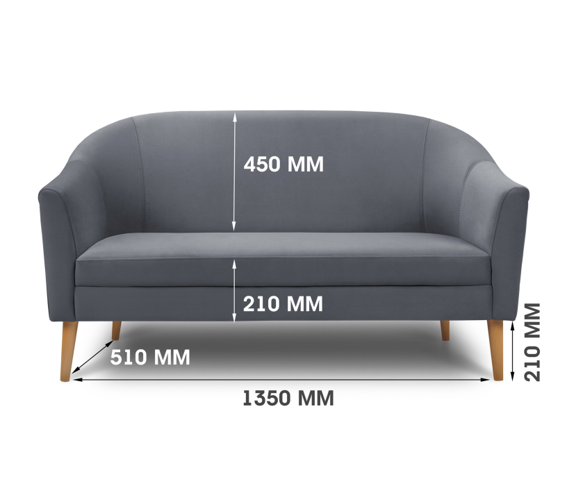 Офисные диваны, Диван прямой нераскладной Арти, микровелюр