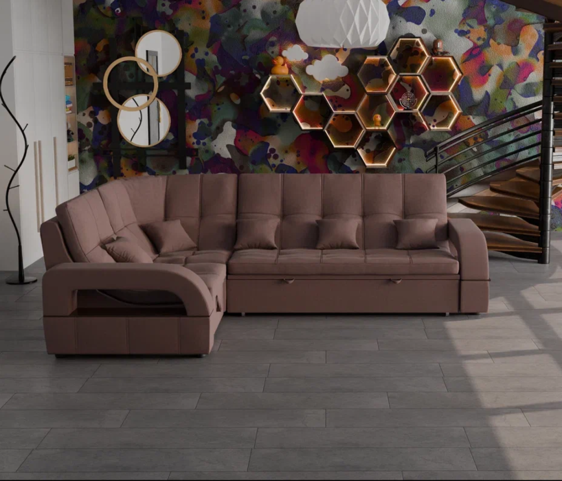 Диваны угловые в гостиную, Модульный диван Майами-3,микровелюр,антивандальная и водостойкая ткань,венеция