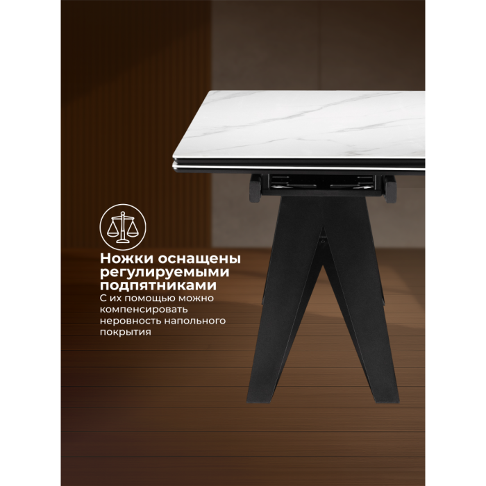 Обеденные столы, Керамический стол Блэкберн new 160(220)х89