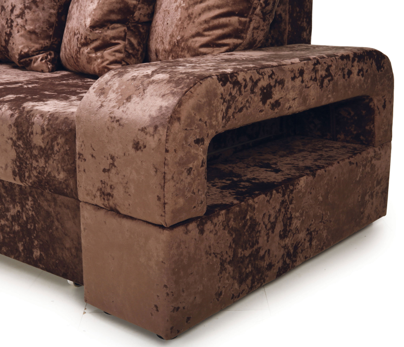 Диваны угловые в гостиную, Угловой диван Марго 1 левый, велюр