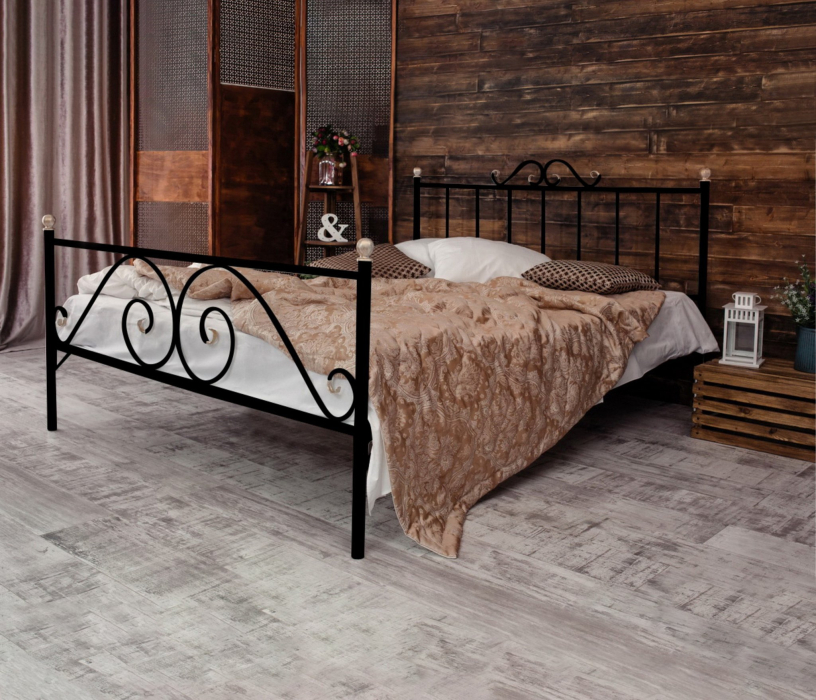 Кованые кровати, Кованая кровать Оливия 1.4 с двумя спинками