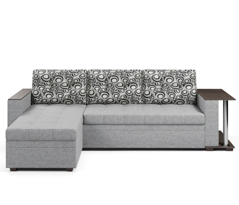 Диваны угловые в гостиную, Диван-кровать угловой Атланта со столом дельфин,рогожка