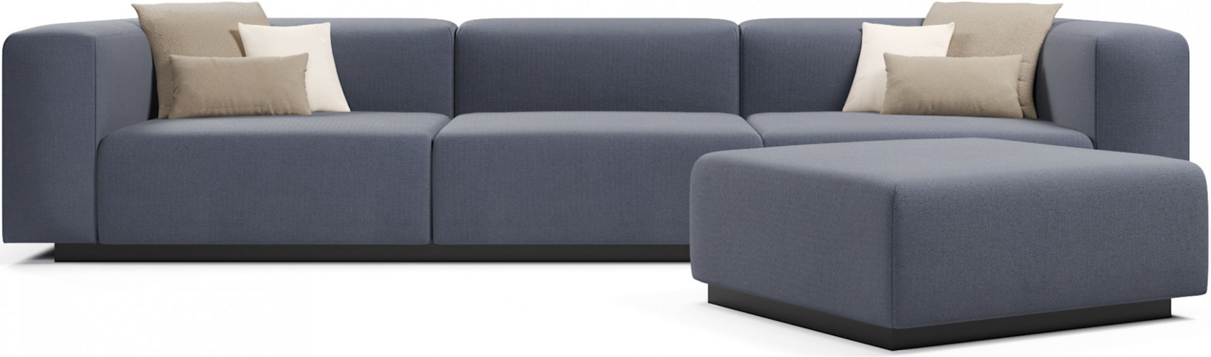 Диваны прямые, Диван прямой модульный нераскладной Наполи 2, велюр