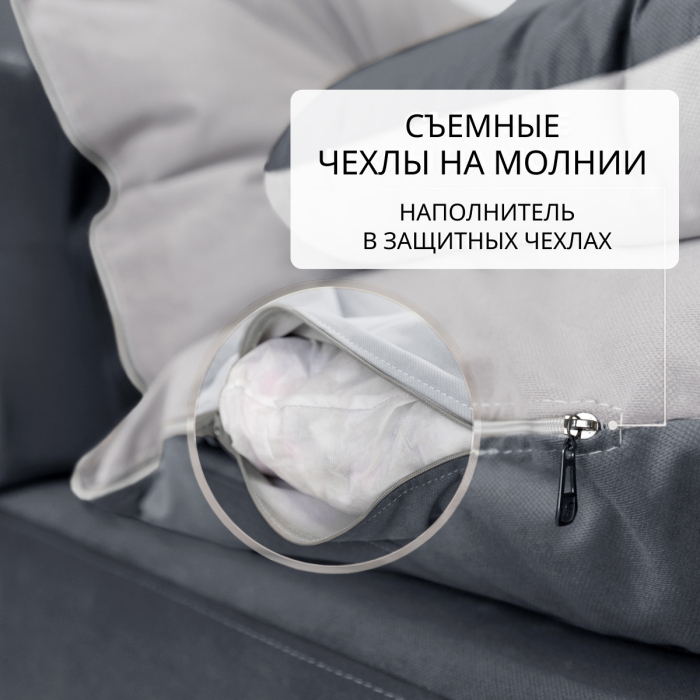 Детские диваны, Бескаркасное кресло-кровать Клиффорд 900*950мм  велюр