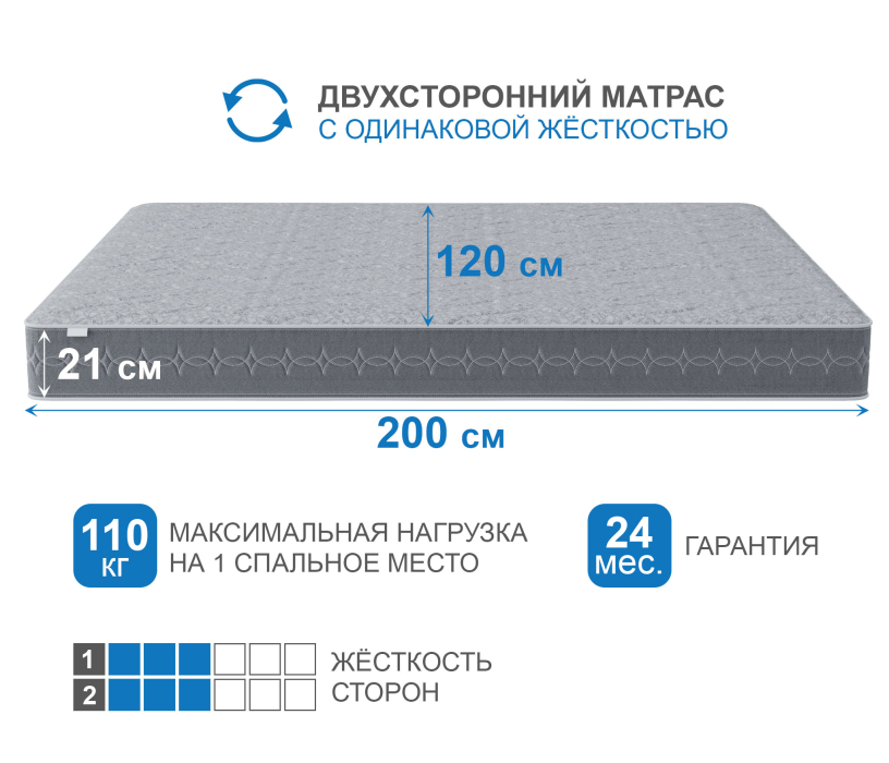 1200 x 2000, Матрас Тропикана-Тритон 1200х2000