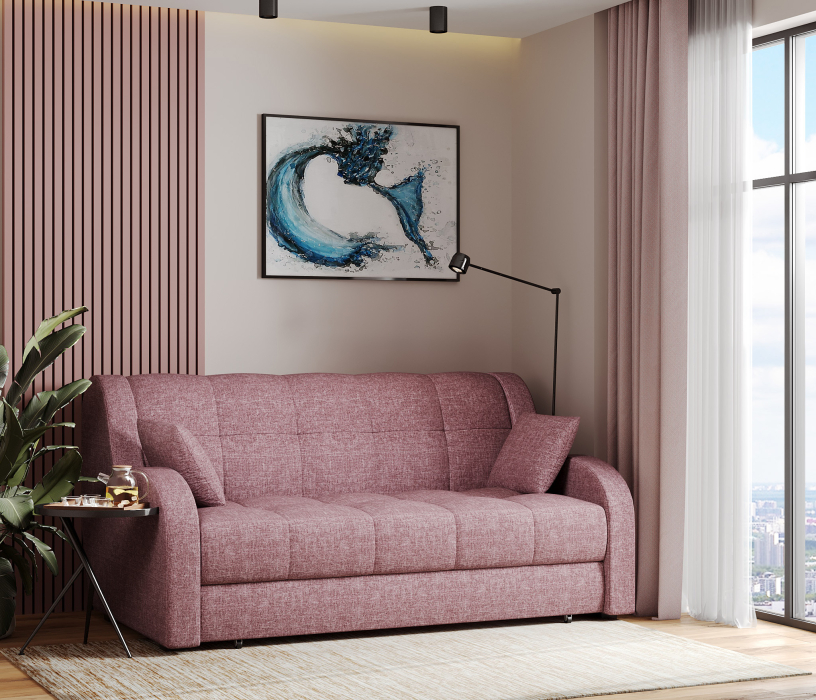 Диваны кровати со спальным местом, Диван-кровать Барон аккордеон, рогожка