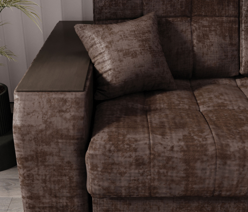 Диваны угловые в гостиную, Угловой диван-кровать Лас-Вегас правый, шенилл