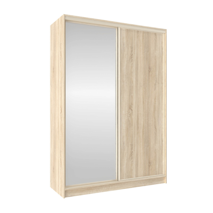 Шкафы-купе 2-х дверные, Шкаф-купе 2-дв  Домашний 1600 зеркало/лдсп  (в2295*ш1600*г595)