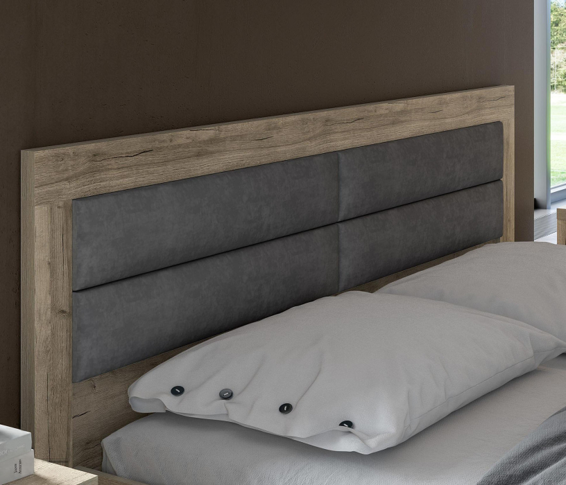 Кровати с мягким изголовьем, Кровать Анима КРП-321-16-18, 1,8*2,0, дуб серый, alpina 14