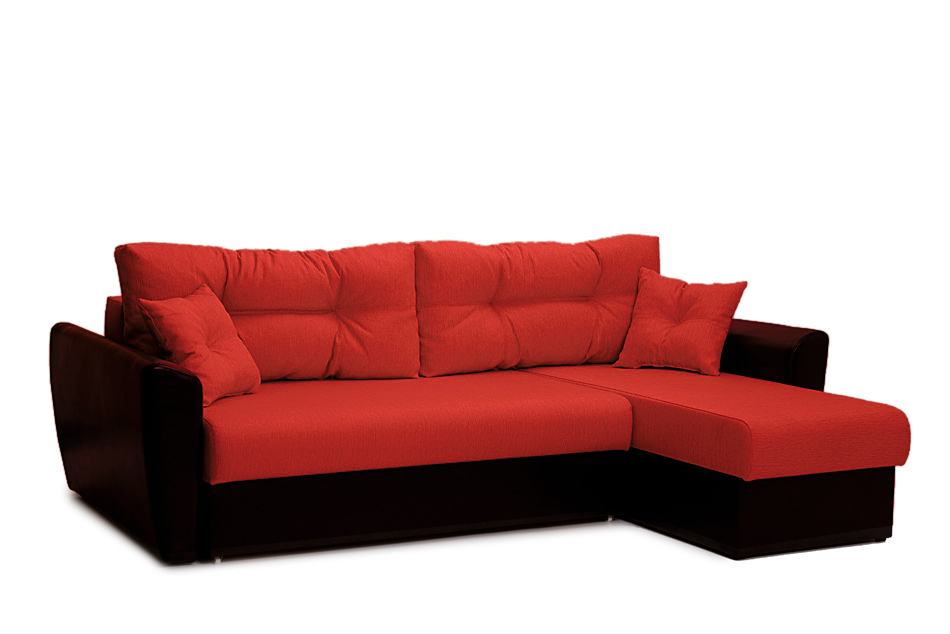 Диваны угловые в гостиную, Диван угловой Амстердам 150, велюр/экокожа