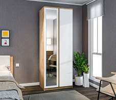 Для одежды, Шкаф 2-х дверный с зеркалом Веста СБ-2259