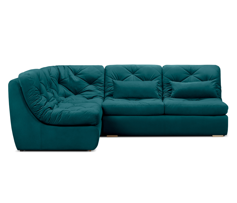 Диваны угловые в гостиную, Модульный угловой диван Борнео со спальным местом, велюр