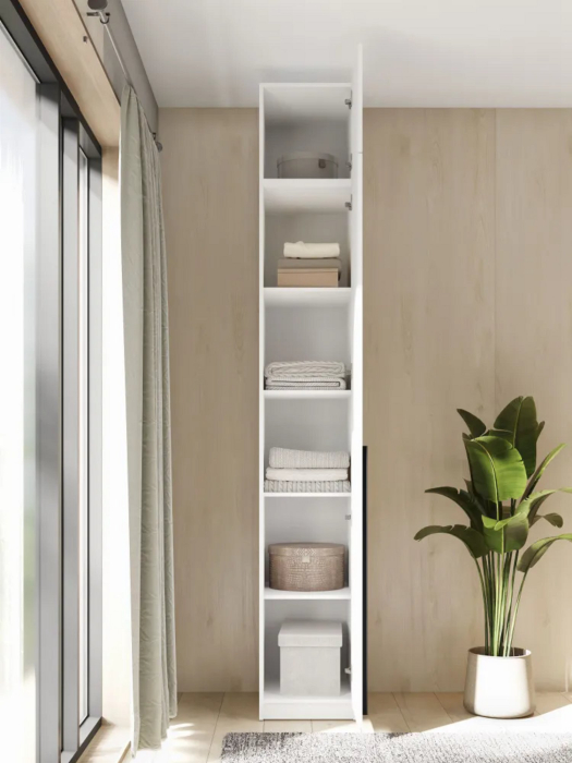 Шкафы одностворчатые, Шкаф для одежды распашной однодверный с антресолью, София, 2600х400х520 мм