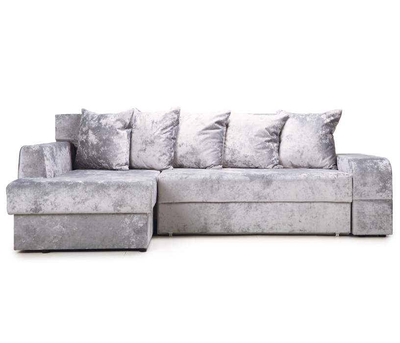 Диваны угловые в гостиную, Угловой диван Марго 1 левый, велюр