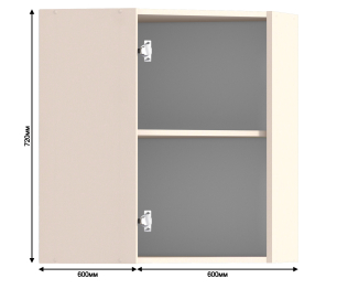 Регина РПУ/1-60 Полка угловая Песочный