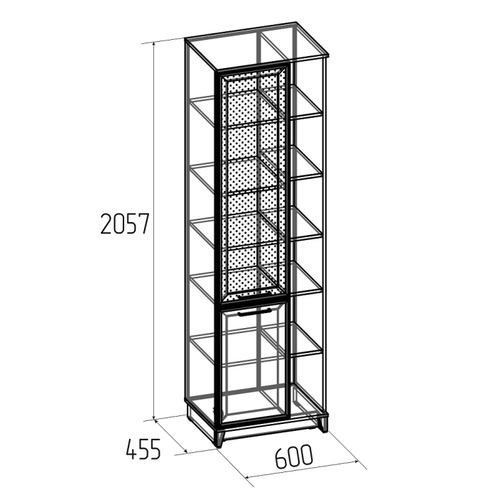 Шкафы пеналы, Шкаф МЦН Аурелио 1