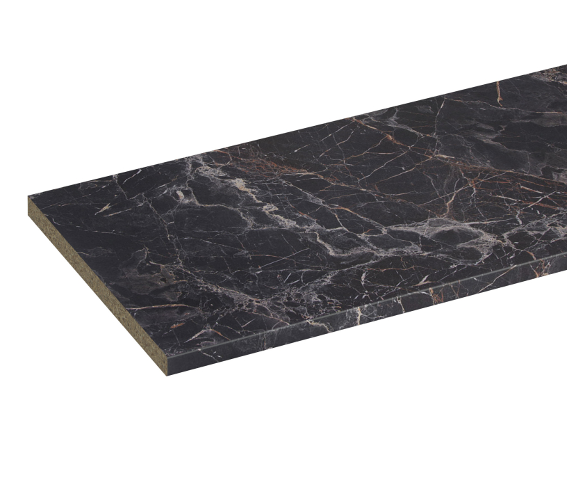 Столешницы, Столешница 38*3050*600 Мрамор марквина черный глянец